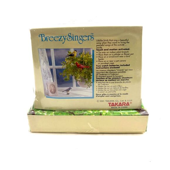 Vintage Breezy Singers Blue Bird Nuthatch Takara 1991 Motion Activated NEW - Picture 2 of 12